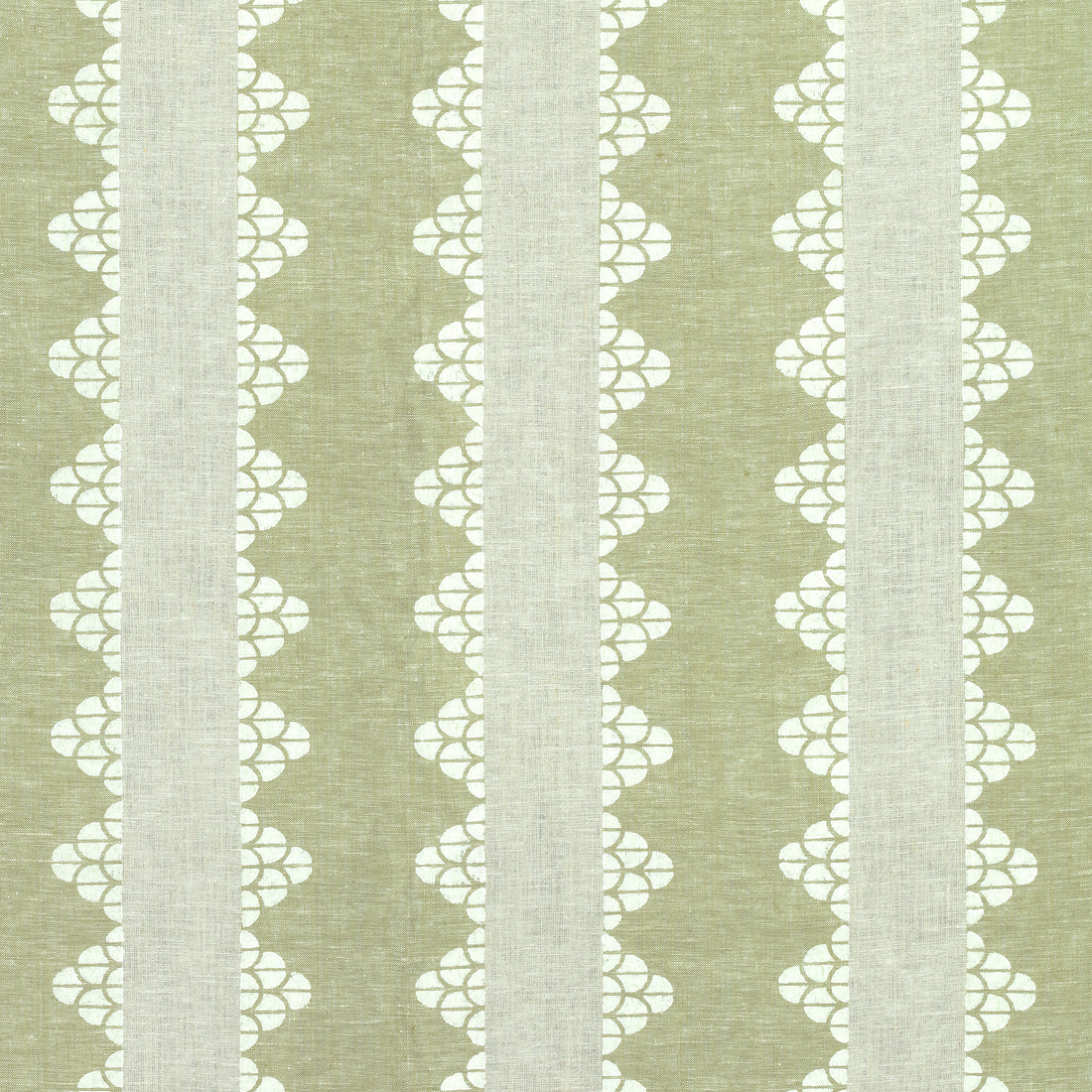 Dhara Stripe fabric in green color - pattern number F92937 - by Thibaut in the Paramount collection