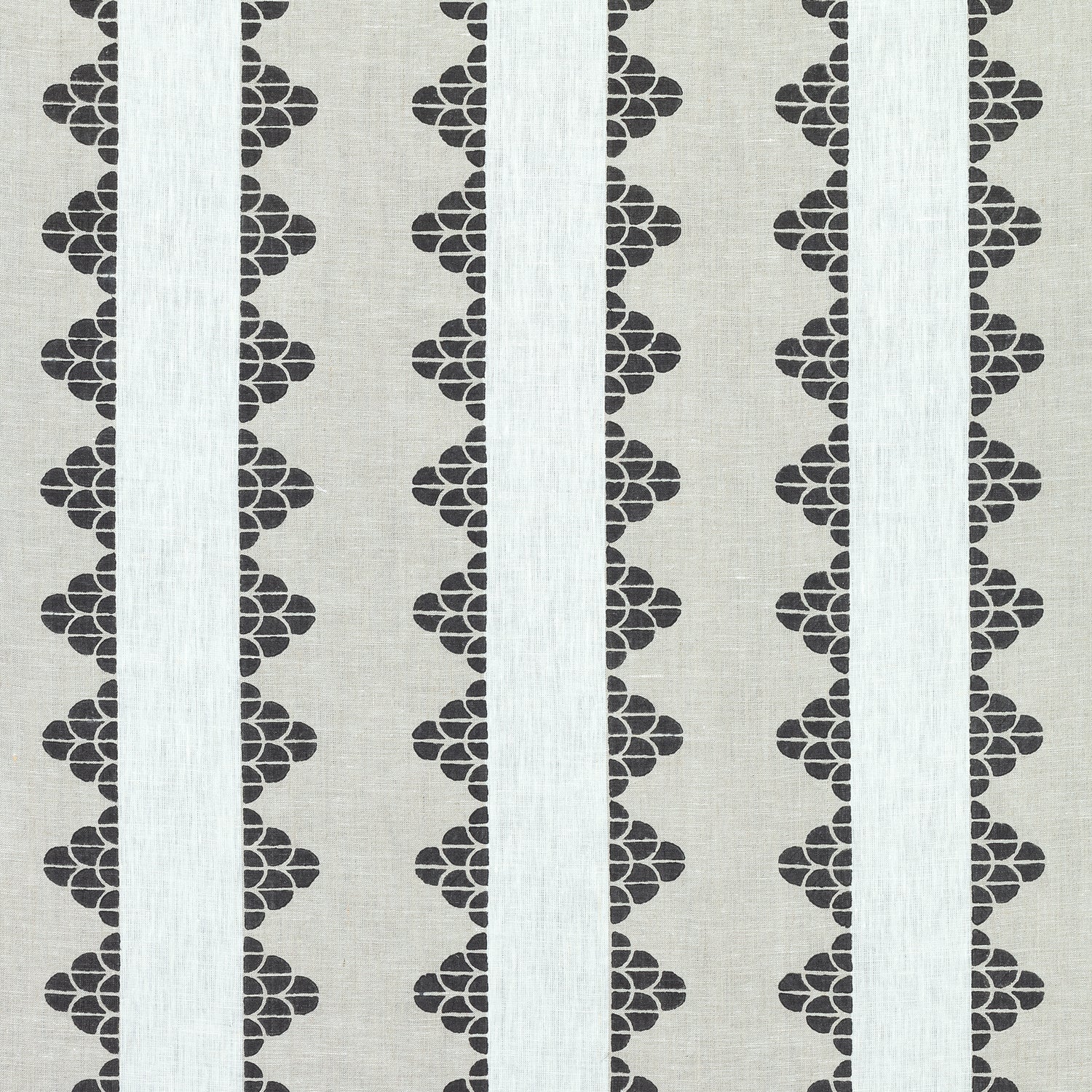 Dhara Stripe fabric in beige and black color - pattern number F92939 - by Thibaut in the Paramount collection