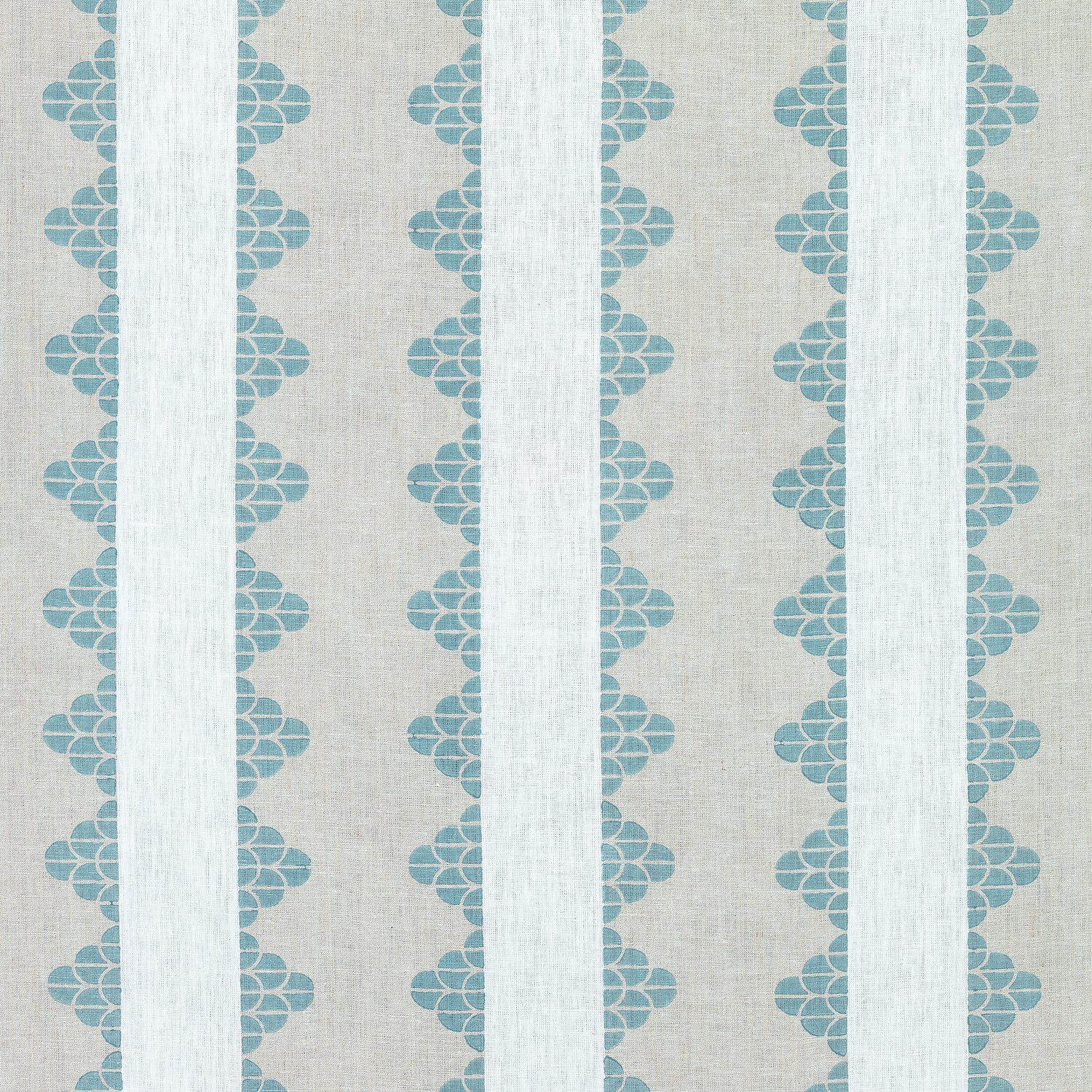 Dhara Stripe fabric in aqua color - pattern number F92941 - by Thibaut in the Paramount collection