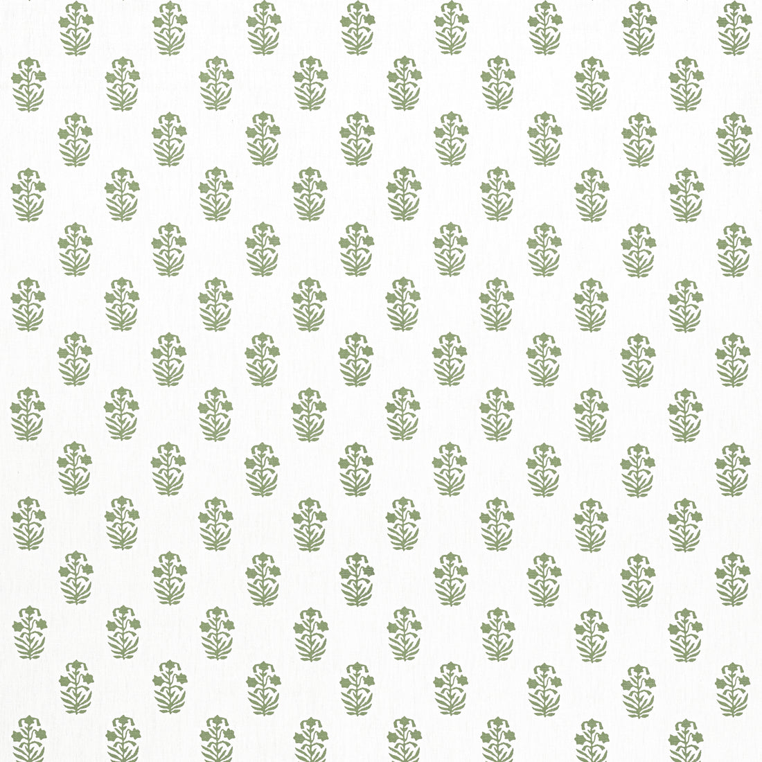 Corwin fabric in green on white color - pattern number F936402 - by Thibaut in the Indienne collection