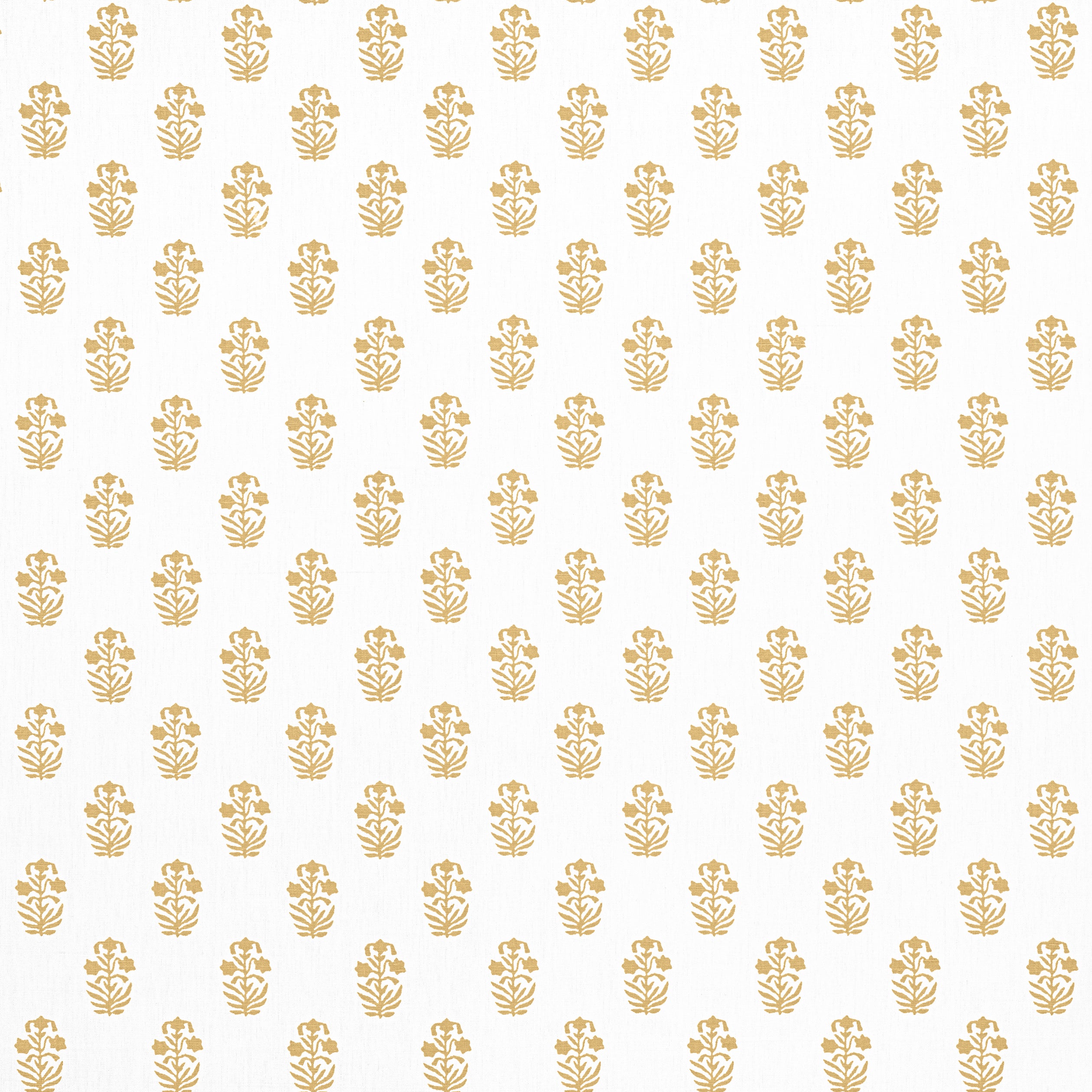 Corwin fabric in gold on white color - pattern number F936404 - by Thibaut in the Indienne collection