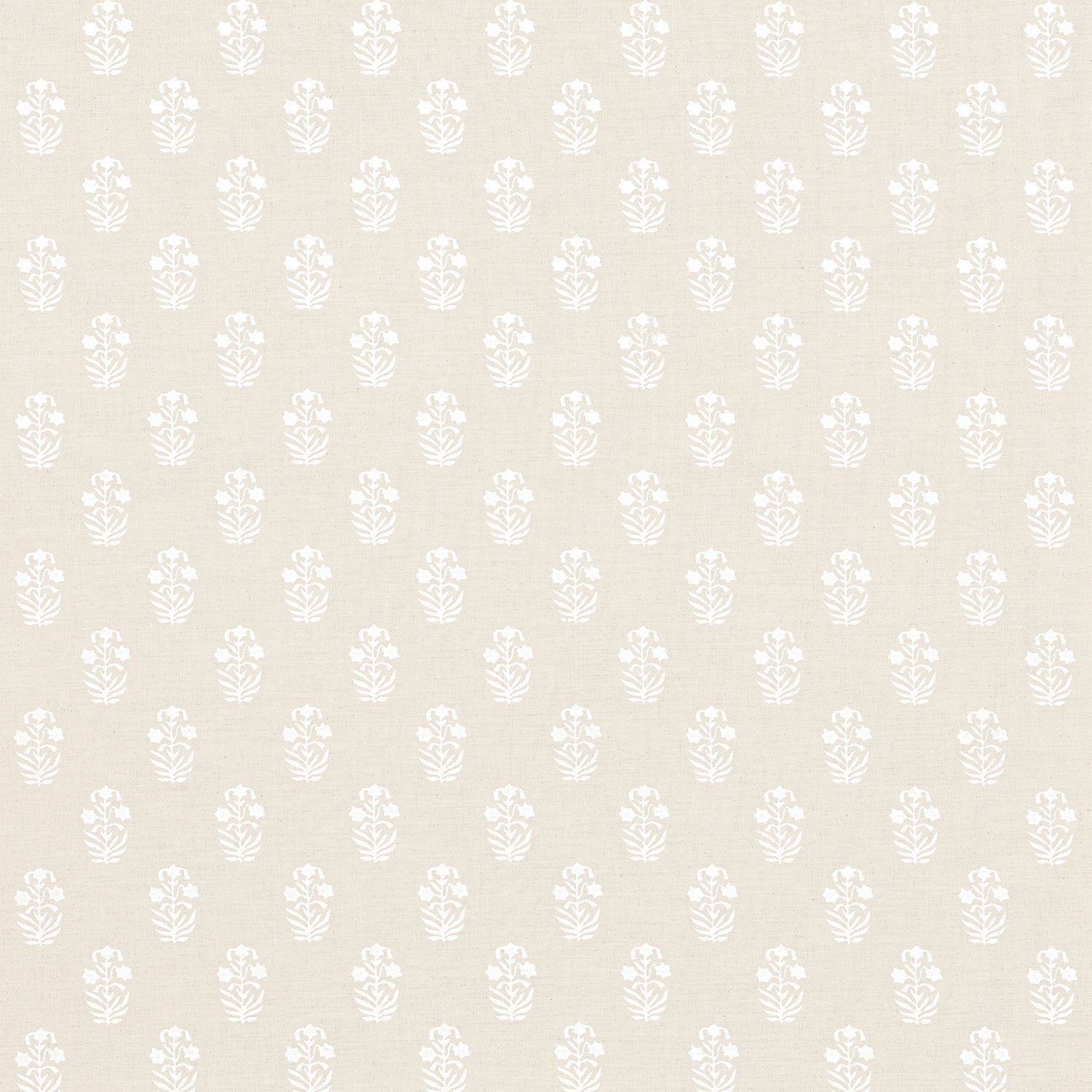 Corwin fabric in white on natural color - pattern number F936405 - by Thibaut in the Indienne collection