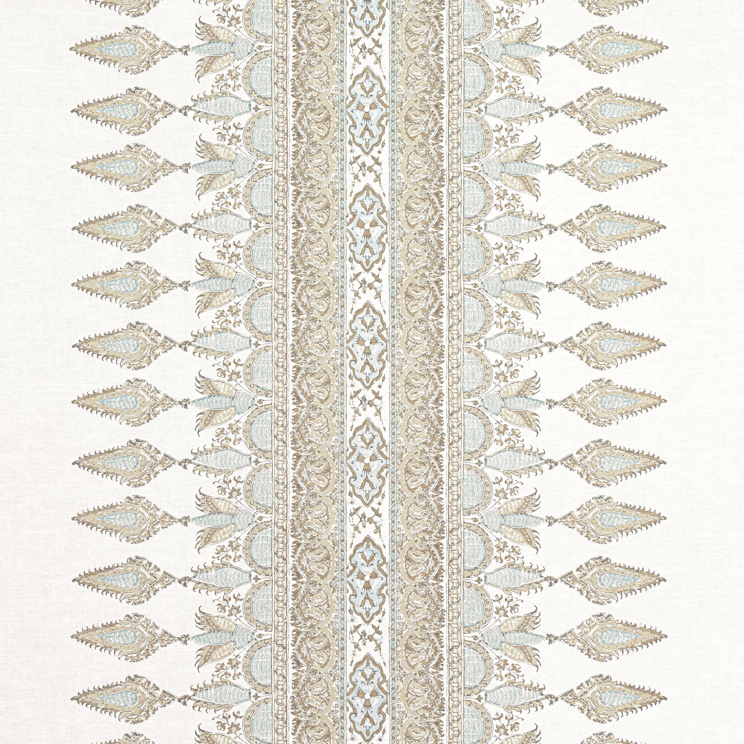 Akola Stripe fabric in beige color - pattern number F936410 - by Thibaut in the Indienne collection