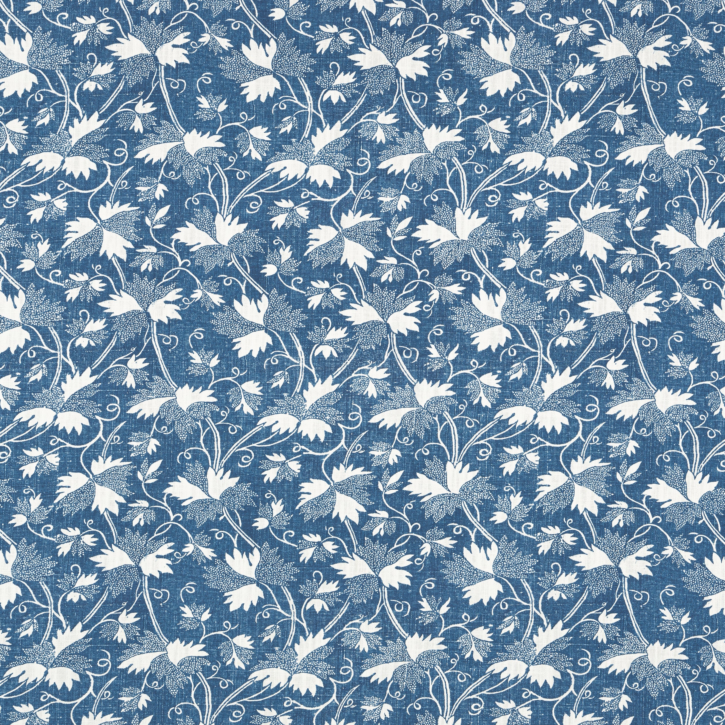 Chester fabric in navy color - pattern number F936433 - by Thibaut in the Indienne collection