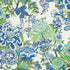 Peony Garden fabric in blue and green color - pattern number F942021 - by Thibaut in the Sojourn collection