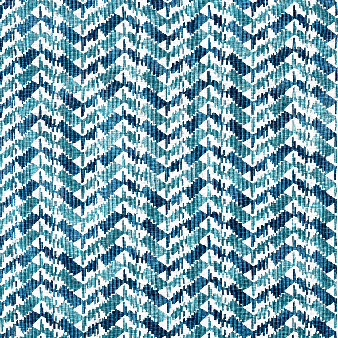 Melrose Check fabric in navy and peacock color - pattern number F945004 - by Thibaut in the Wanderlust collection