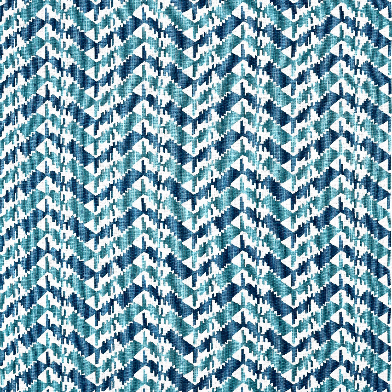 Melrose Check fabric in navy and peacock color - pattern number F945004 - by Thibaut in the Wanderlust collection