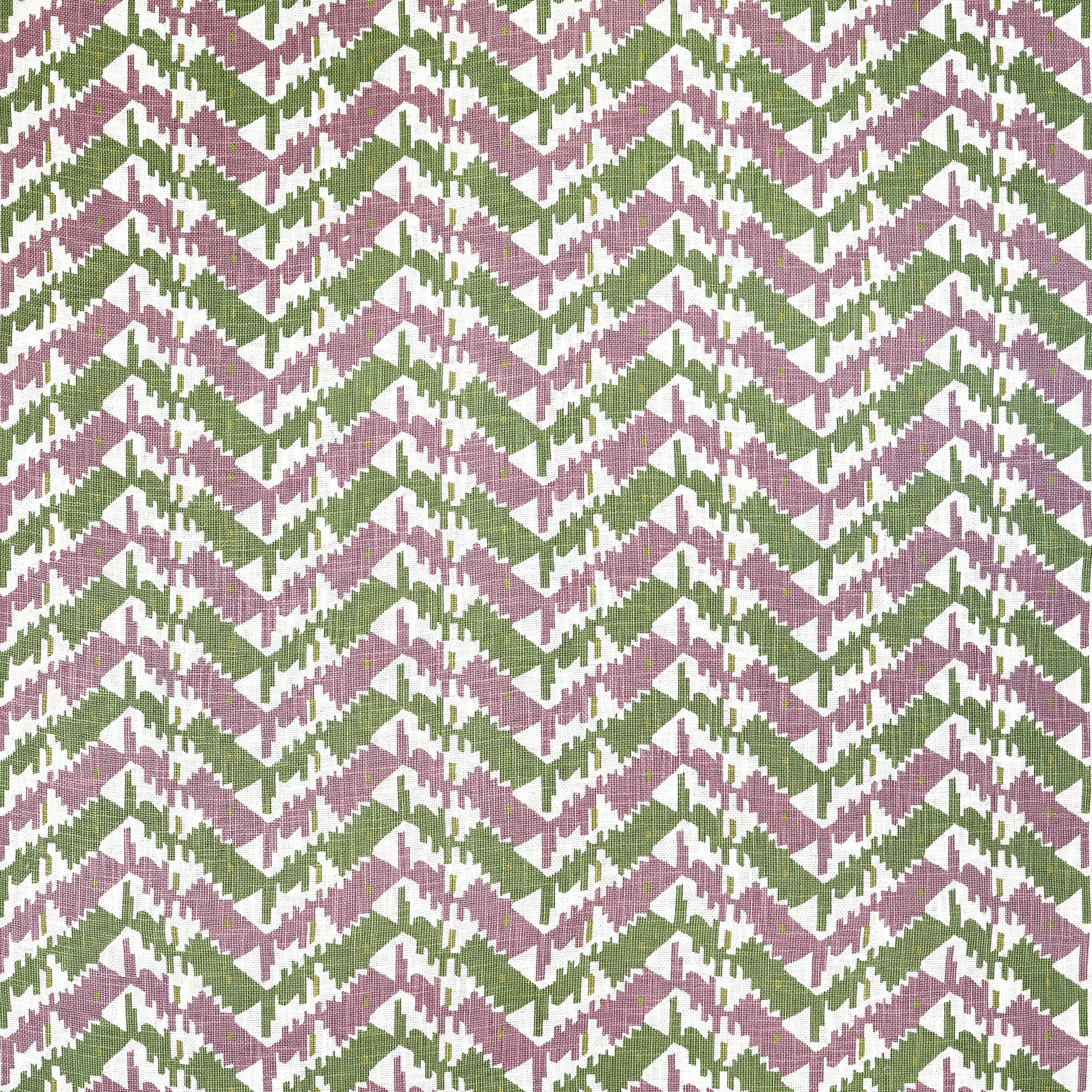 Melrose Check fabric in lavender and green color - pattern number F945005 - by Thibaut in the Wanderlust collection