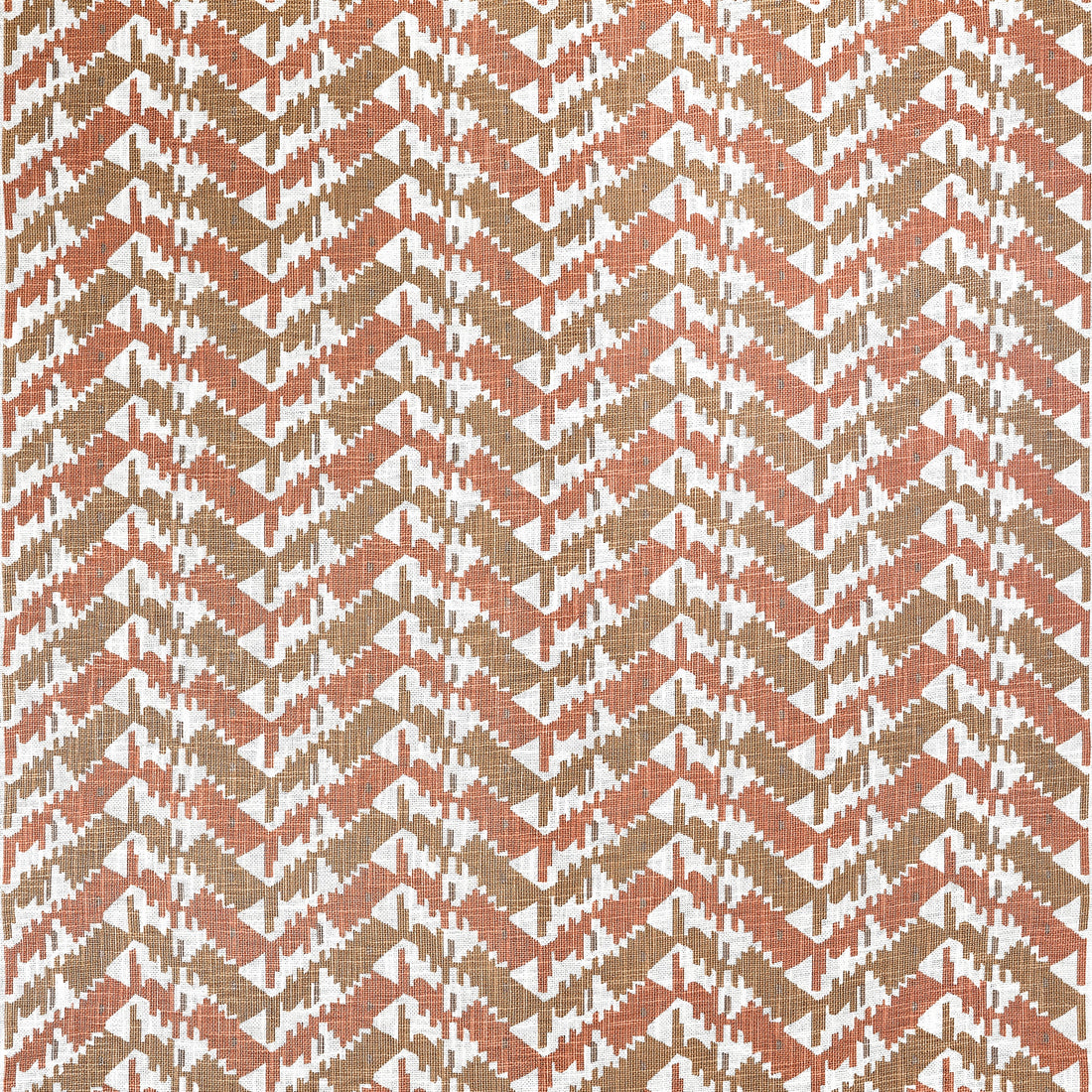 Melrose Check fabric in apricot and ginger color - pattern number F945006 - by Thibaut in the Wanderlust collection