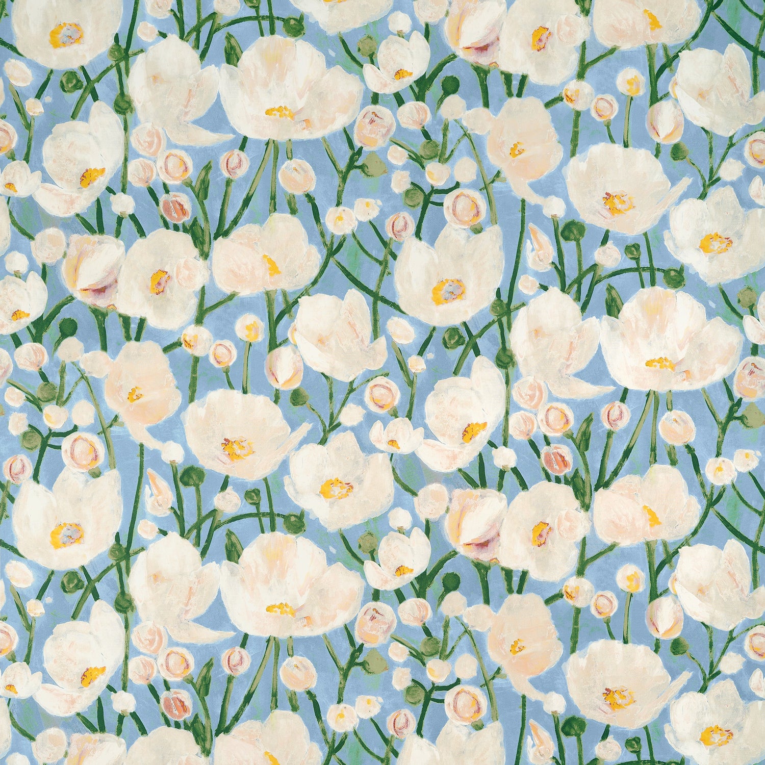 Tivoli fabric in sky blue color - pattern number F945016 - by Thibaut in the Wanderlust collection