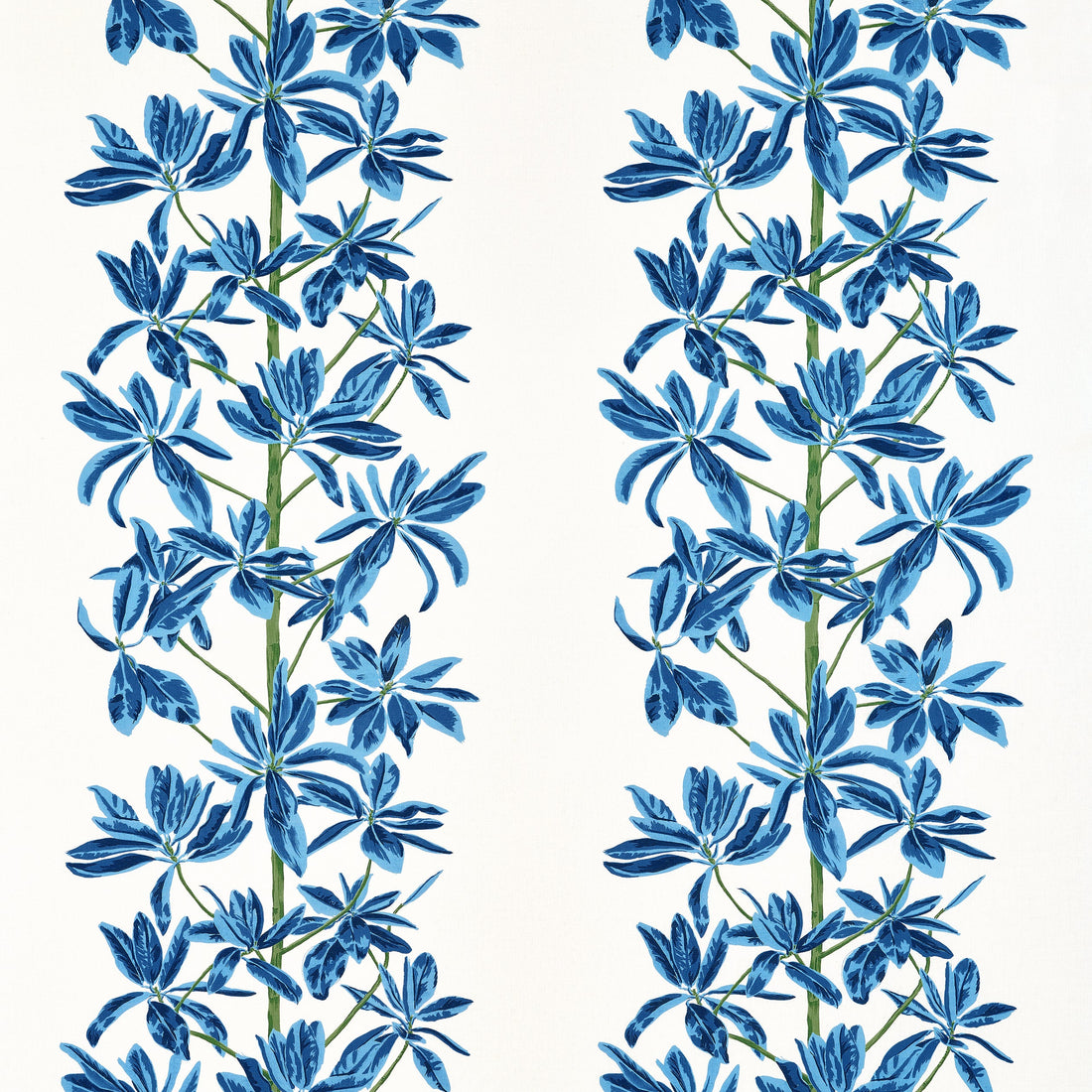 Mangrove Tree fabric in blue and white color - pattern number F945032 - by Thibaut in the Wanderlust collection