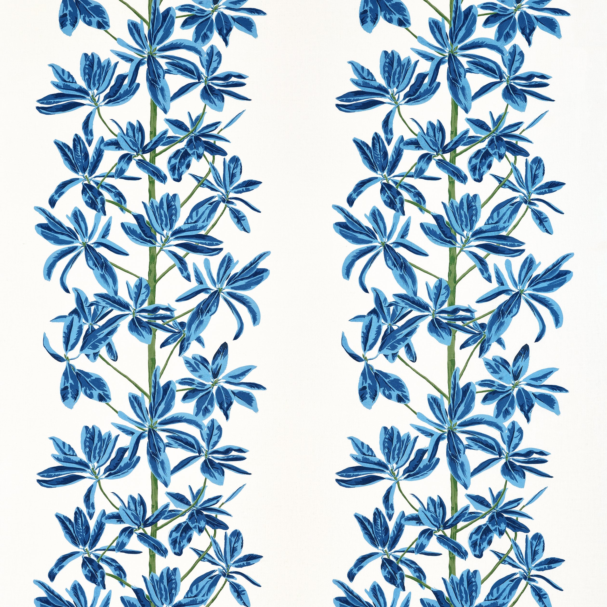 Mangrove Tree fabric in blue and white color - pattern number F945032 - by Thibaut in the Wanderlust collection