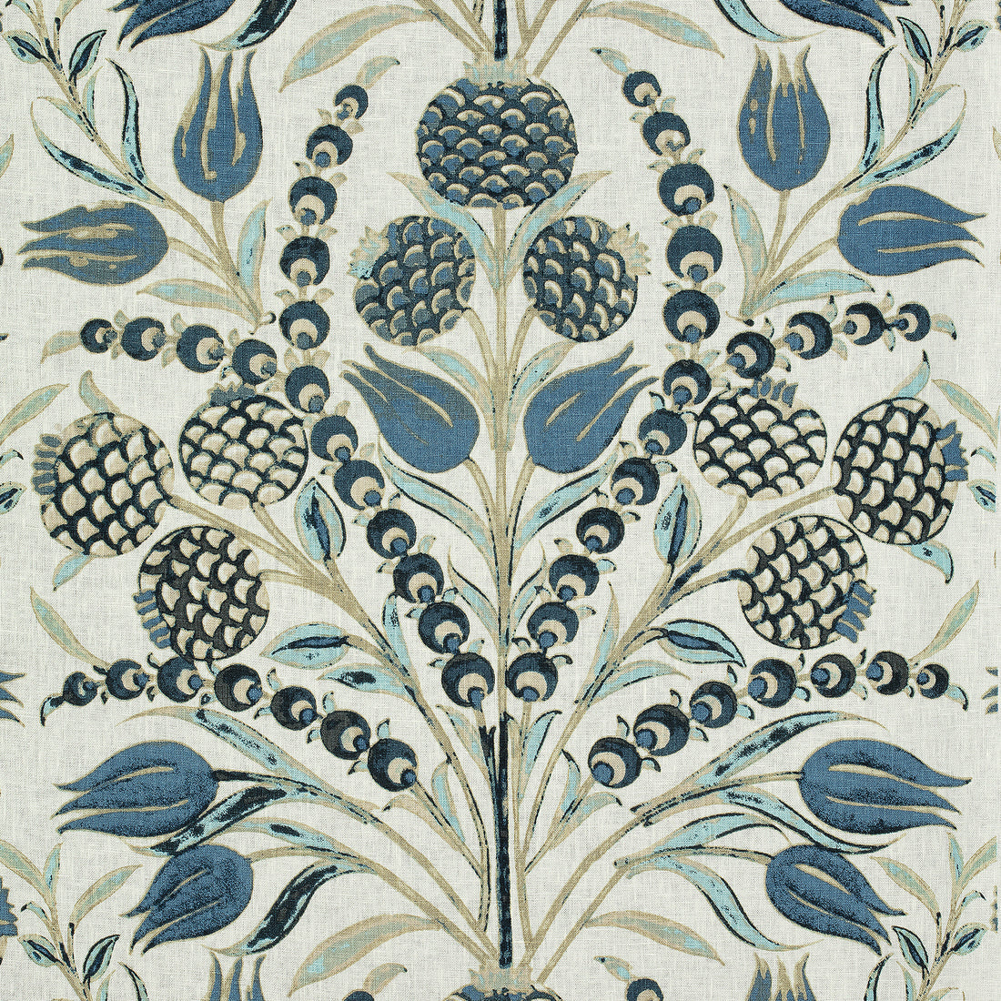 Corneila fabric in aqua and blue color - pattern number F972602 - by Thibaut in the Chestnut Hill collection