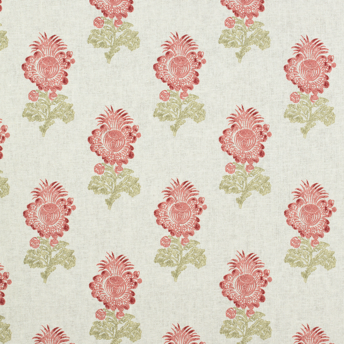 Aldith fabric in red and green color - pattern number F972606 - by Thibaut in the Chestnut Hill collection