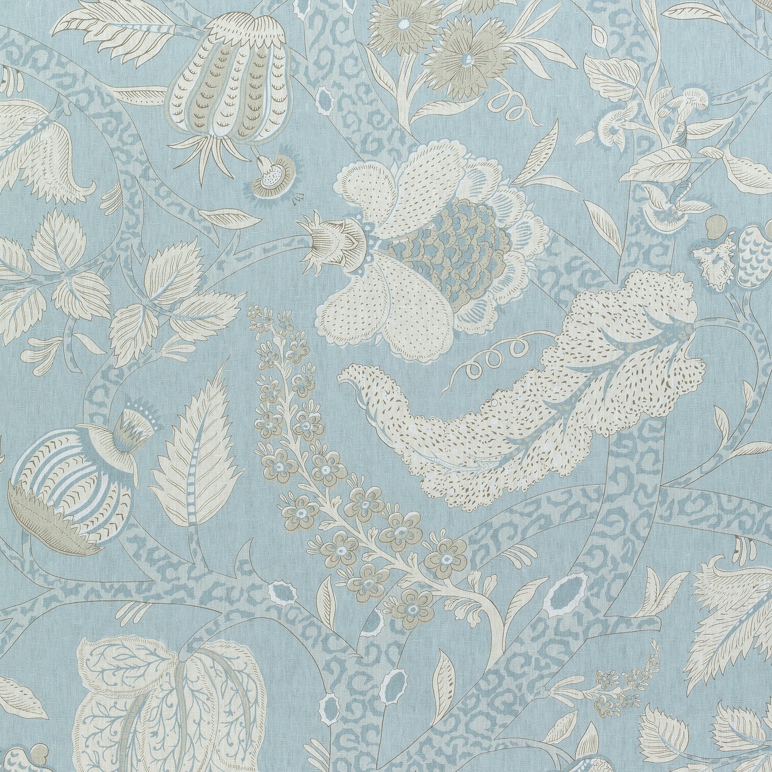 Macbeth fabric in aqua color - pattern number F972623 - by Thibaut in the Chestnut Hill collection