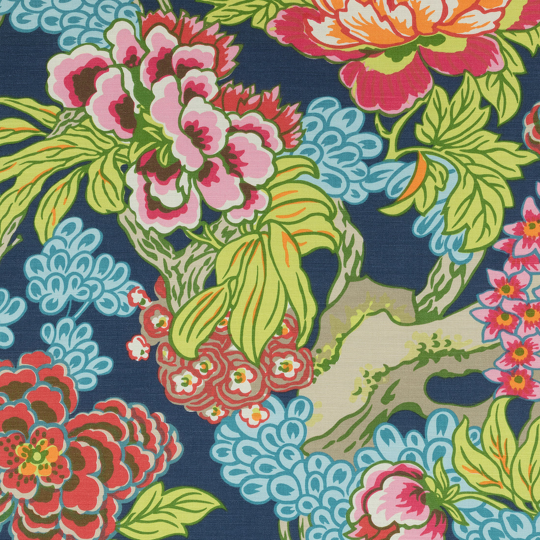 Honshu fabric in navy color - pattern number F975488 - by Thibaut in the Dynasty collection