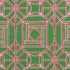 Shoji Panel fabric in green and pink color - pattern number F975517 - by Thibaut in the Dynasty collection