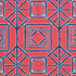 Shoji Panel fabric in red and blue color - pattern number F975518 - by Thibaut in the Dynasty collection