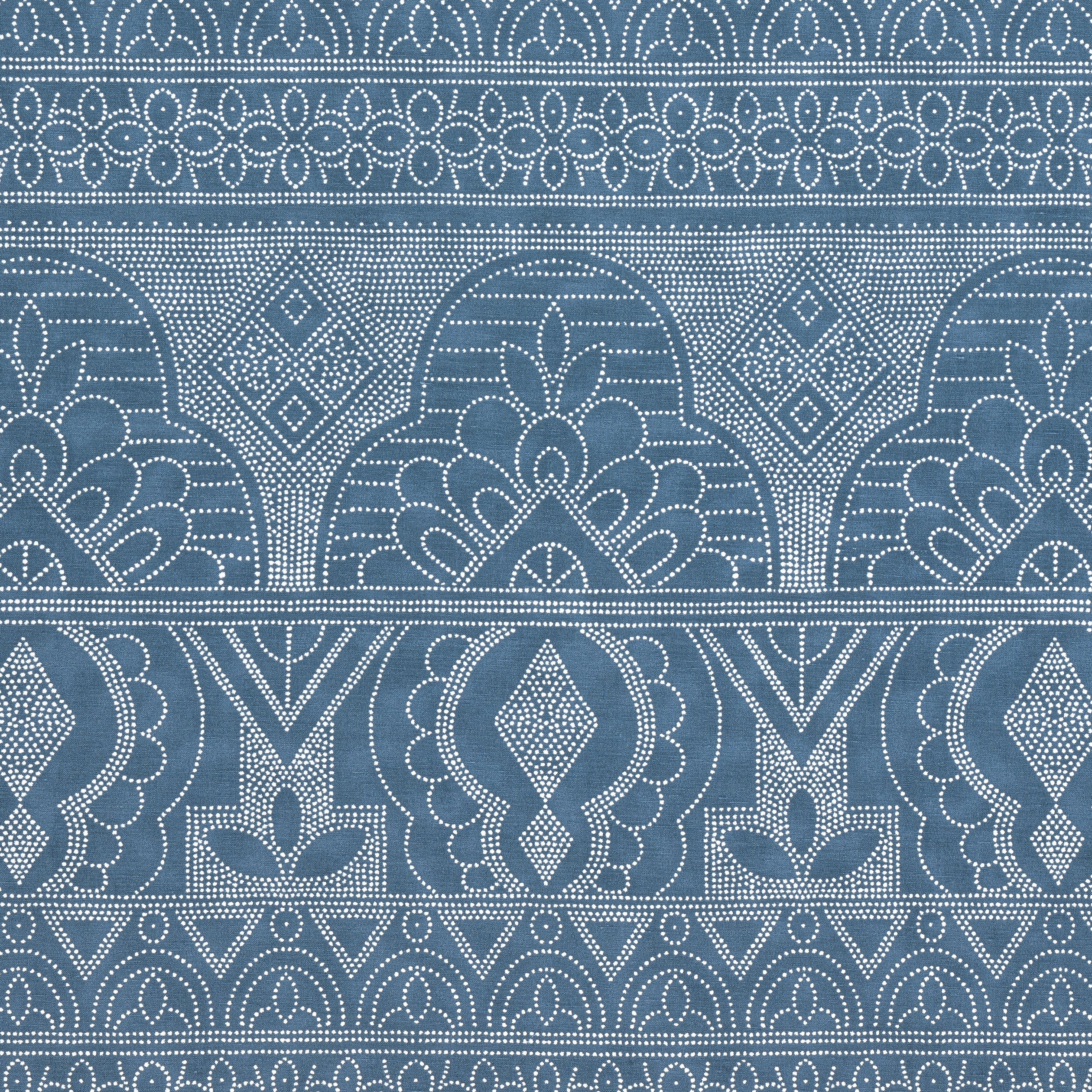 Medinas fabric in navy color - pattern number F981303 - by Thibaut in the Montecito collection