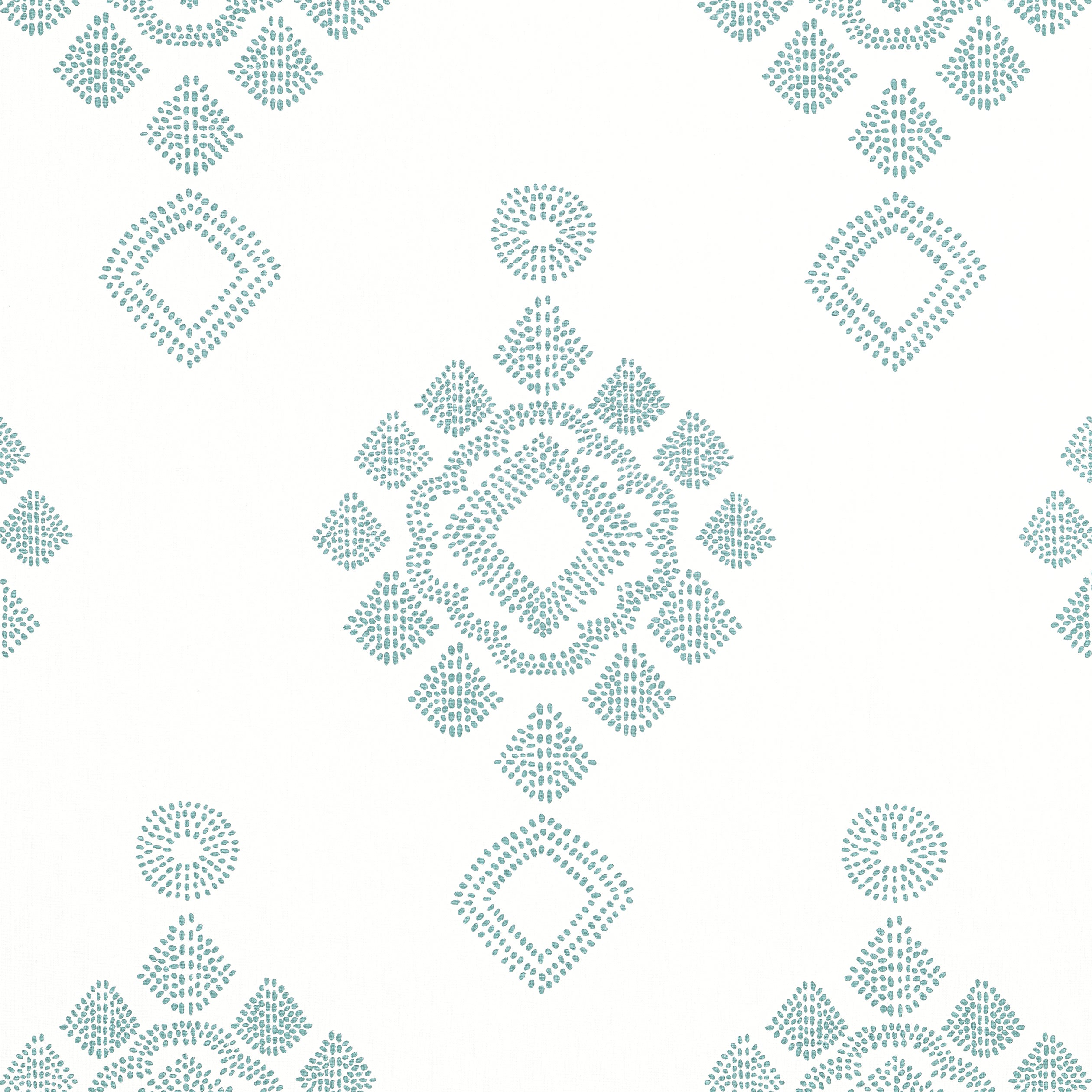 Province Medallion fabric in seaglass color - pattern number F981320 - by Thibaut in the Montecito collection