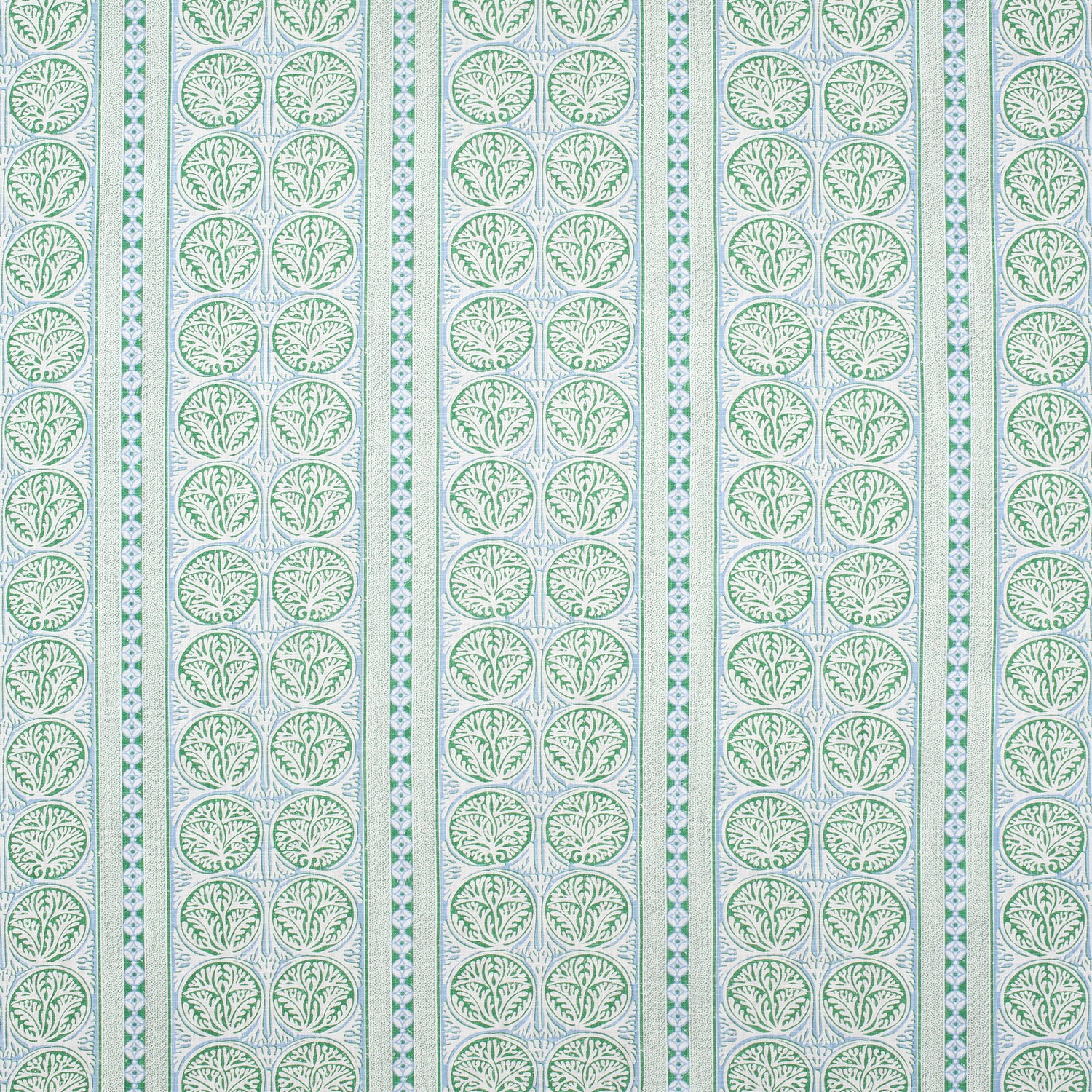 Fair Isle fabric in green and blue color - pattern number F988732 - by Thibaut in the Trade Routes collection