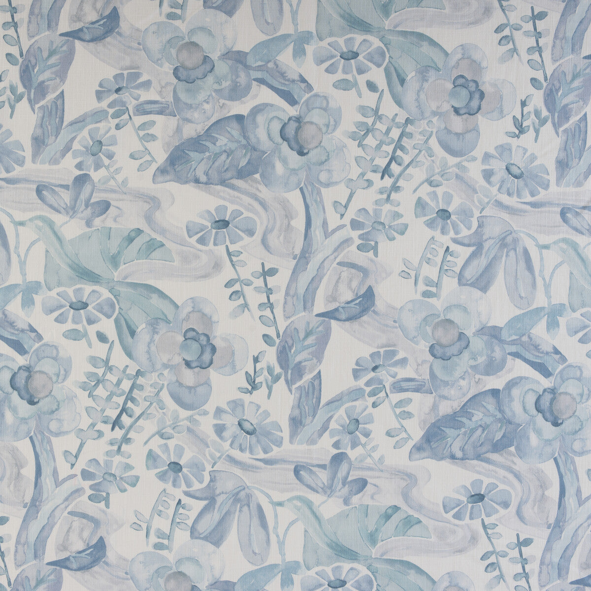 Faerie fabric in pacific color - pattern FAERIE.15.0 - by Kravet Design in the Barbara Barry Home Midsummer collection