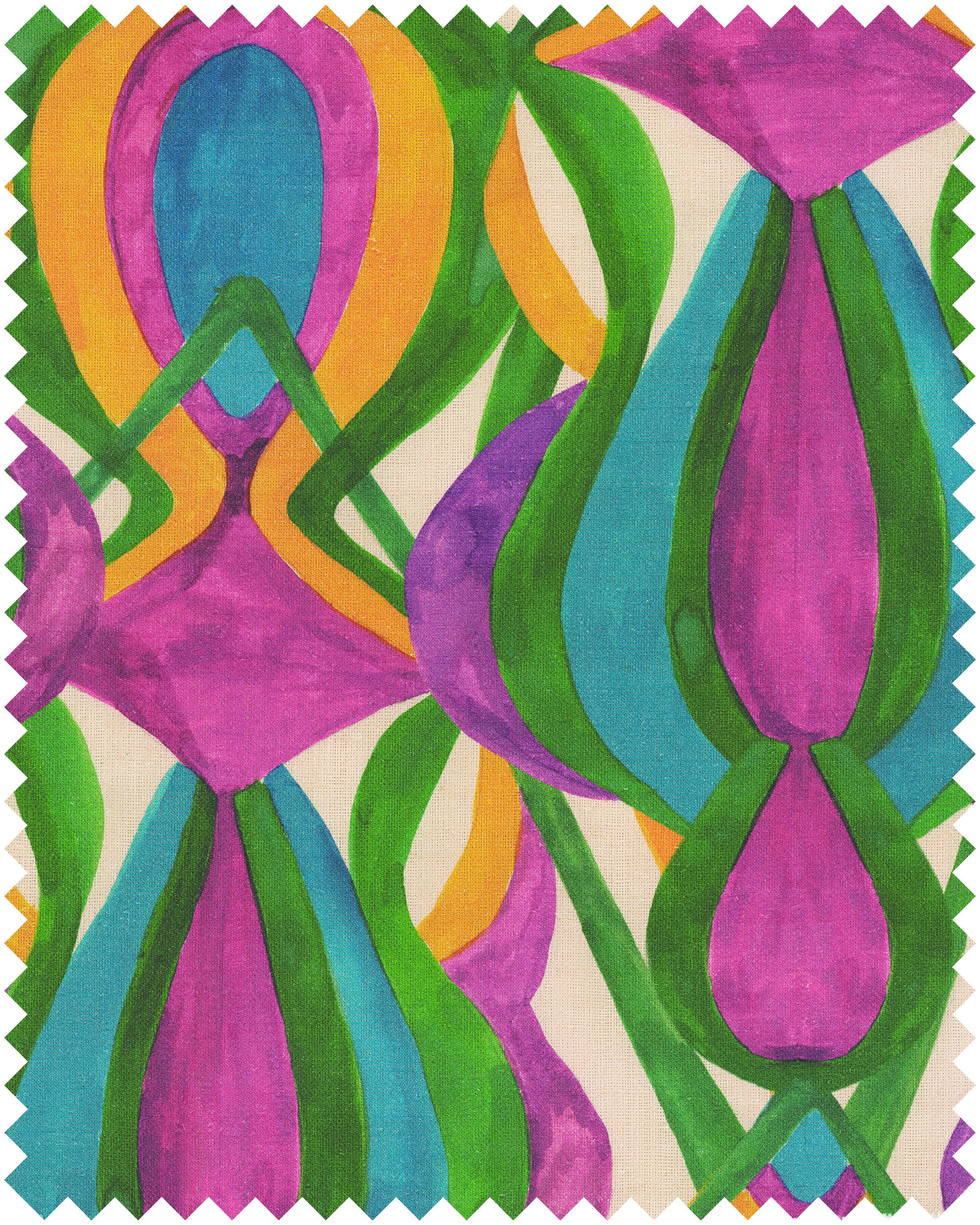 Wind Maidens fabric in green color - pattern number FB00173 - by Mind The Gap in the Transylvanian Rhapsody collection