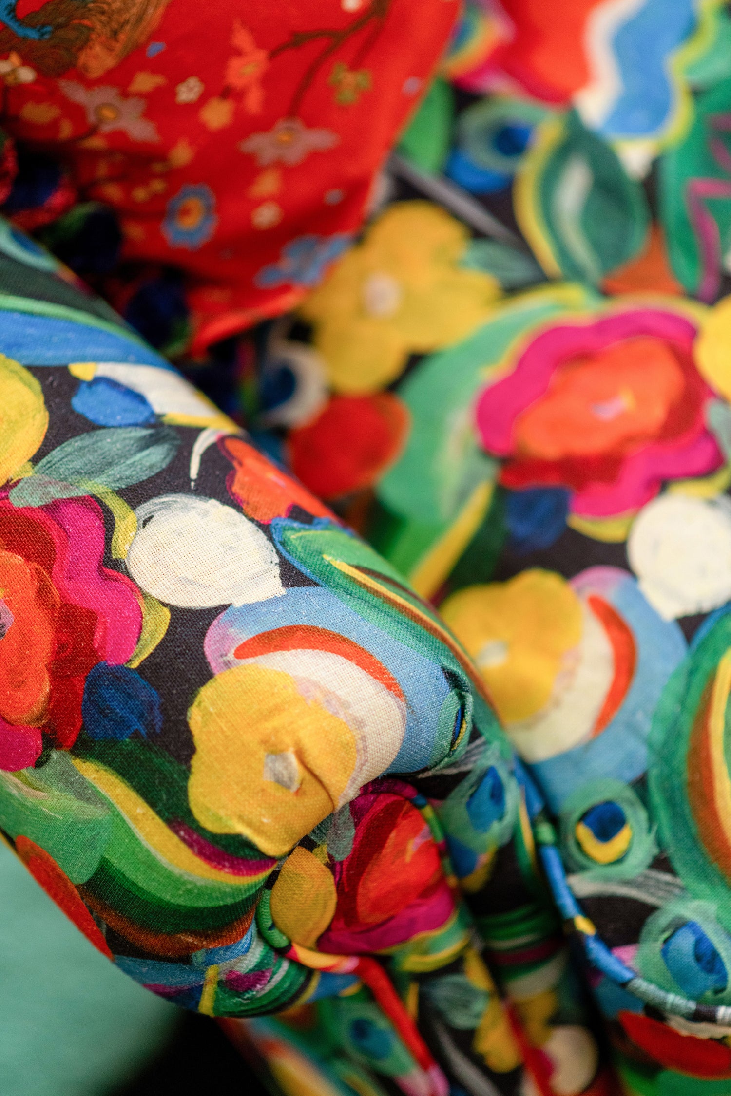 Queens Garden fabric in multicolour color - pattern number FB00177 - by Mind The Gap in the Transylvanian Rhapsody collection