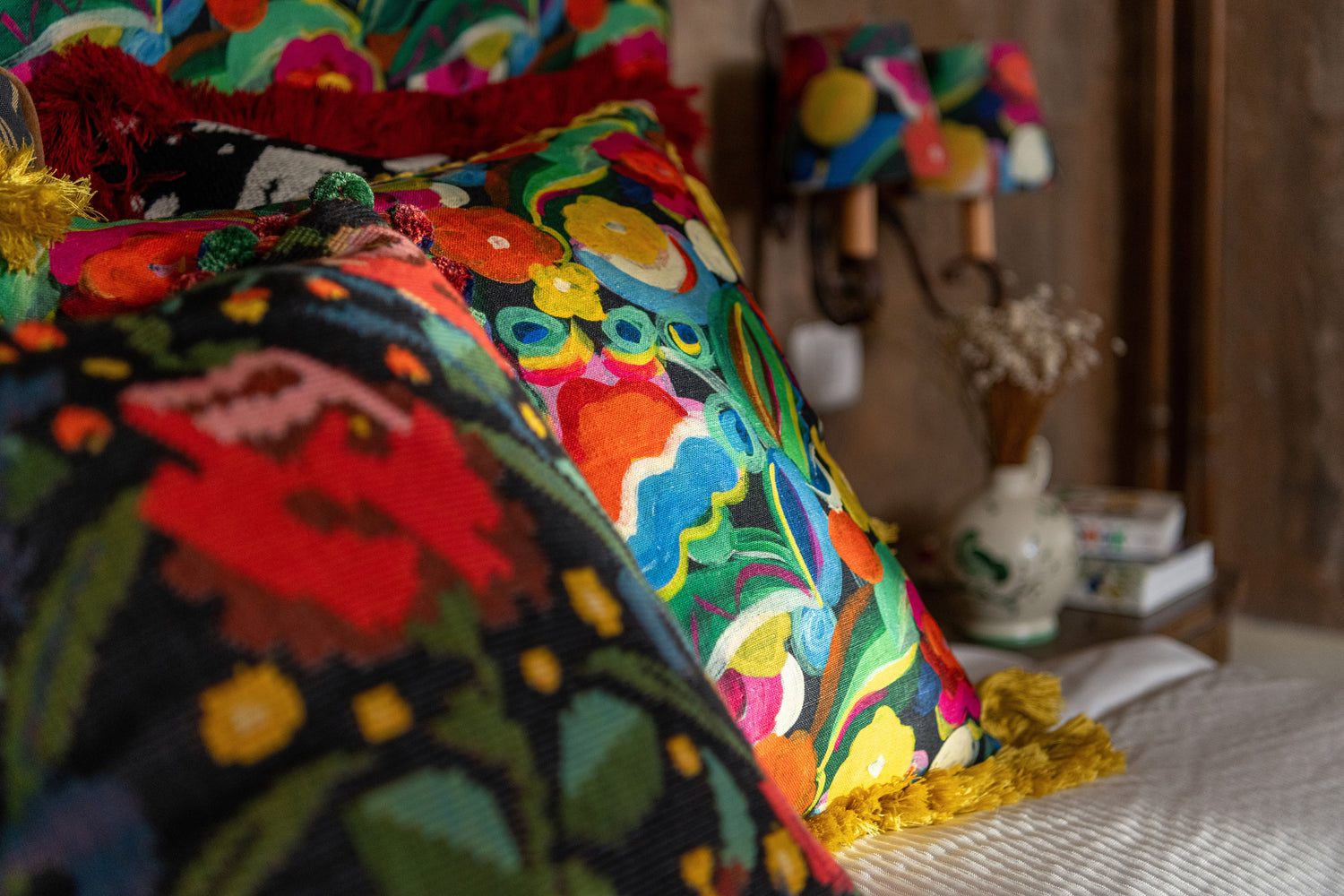 Queens Garden fabric in multicolour color - pattern number FB00177 - by Mind The Gap in the Transylvanian Rhapsody collection