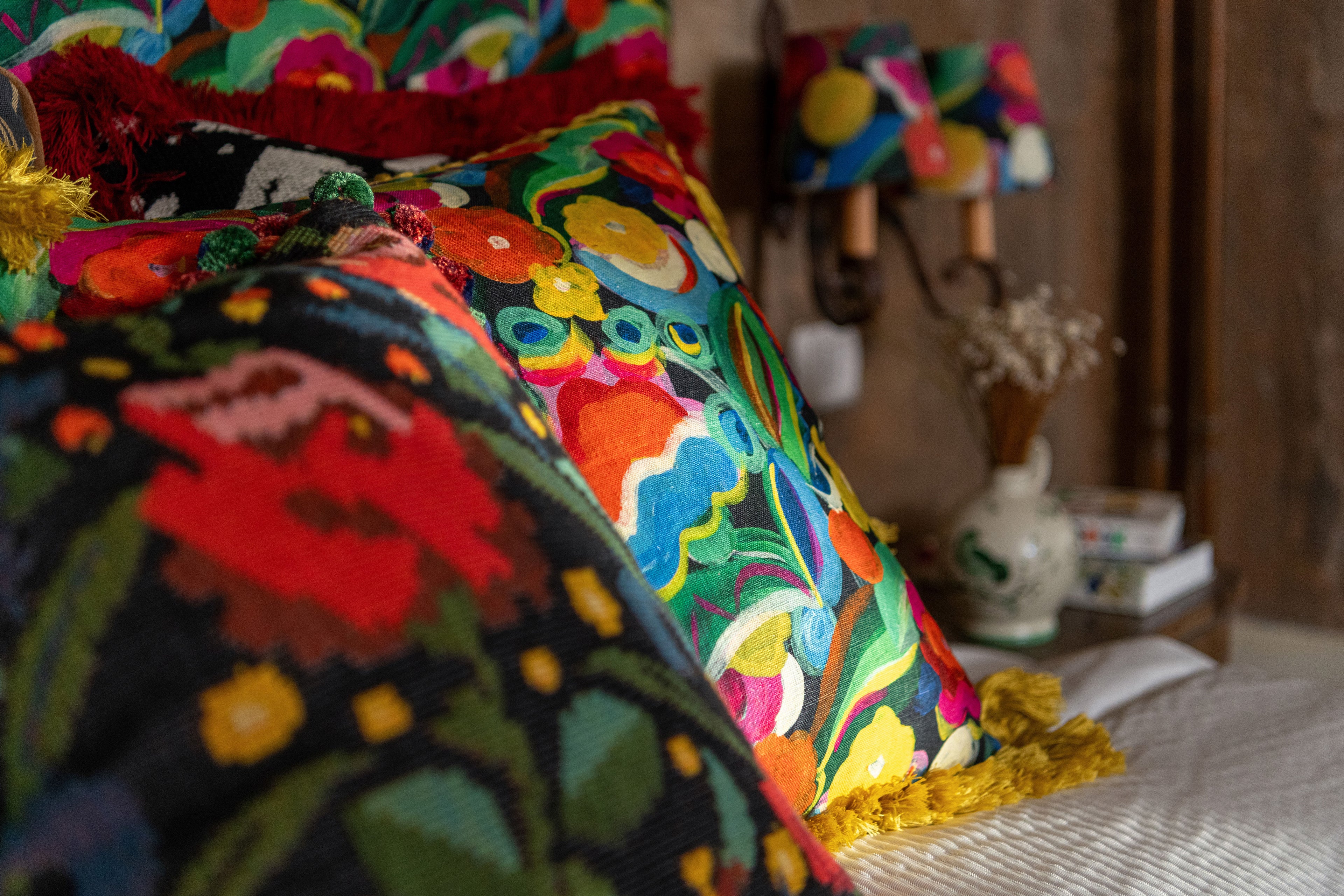 Queens Garden fabric in multicolour color - pattern number FB00177 - by Mind The Gap in the Transylvanian Rhapsody collection