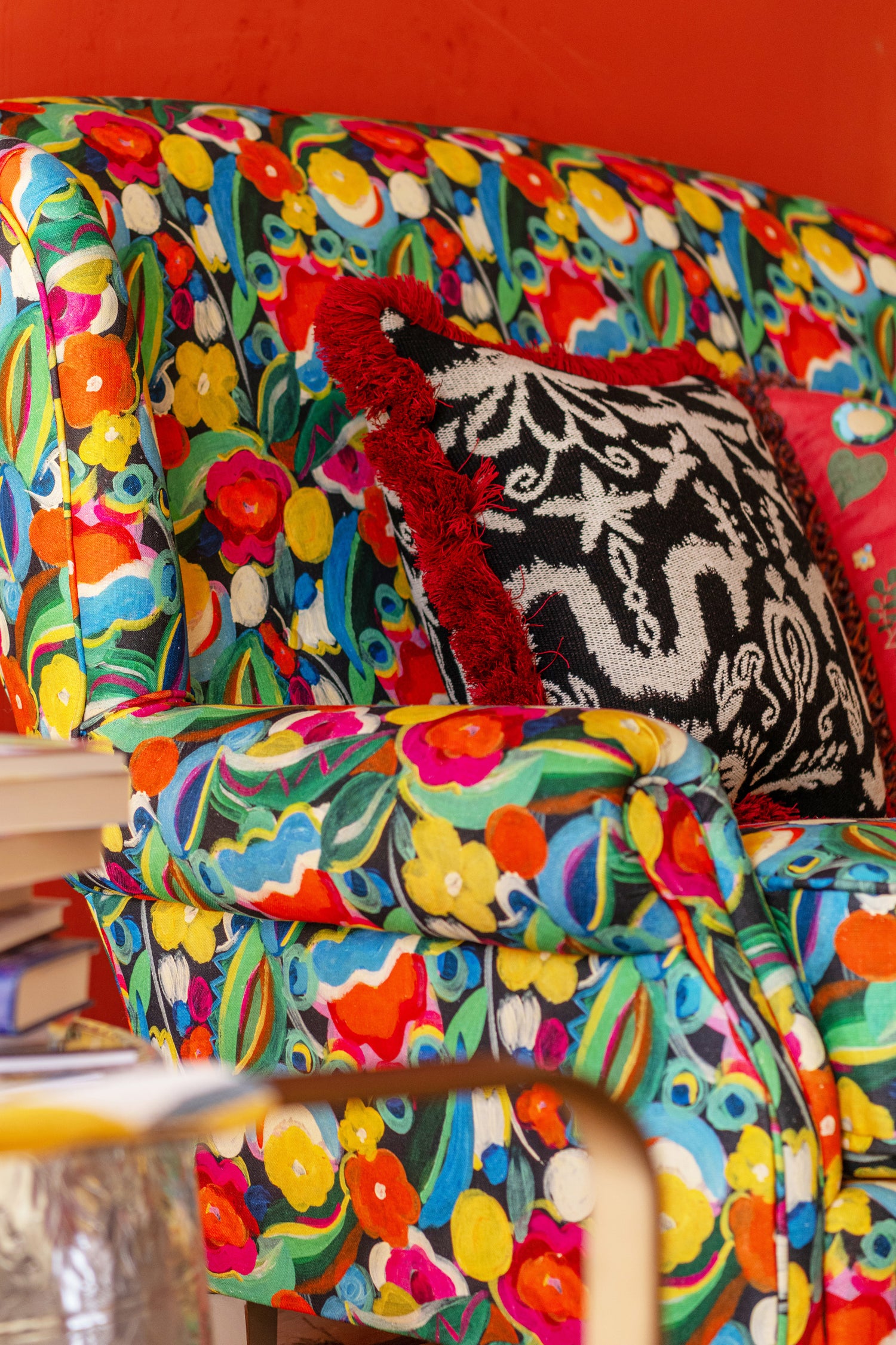 Queens Garden fabric in multicolour color - pattern number FB00177 - by Mind The Gap in the Transylvanian Rhapsody collection