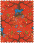 Tree of Life Coral fabric in red color - pattern number FB00180 - by Mind The Gap in the Transylvanian Rhapsody collection