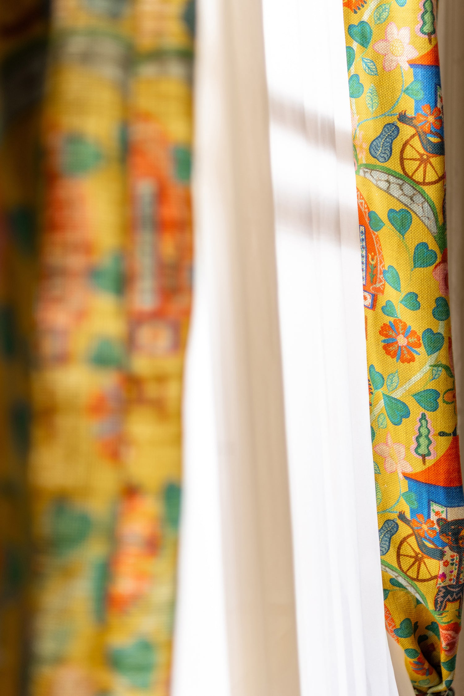 Gypsy Fairytale Lemon fabric in yellow color - pattern number FB00181 - by Mind The Gap in the Transylvanian Rhapsody collection