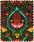 Rosa Mundi Anthracite fabric in multicolour color - pattern number FB00183 - by Mind The Gap in the Transylvanian Rhapsody collection