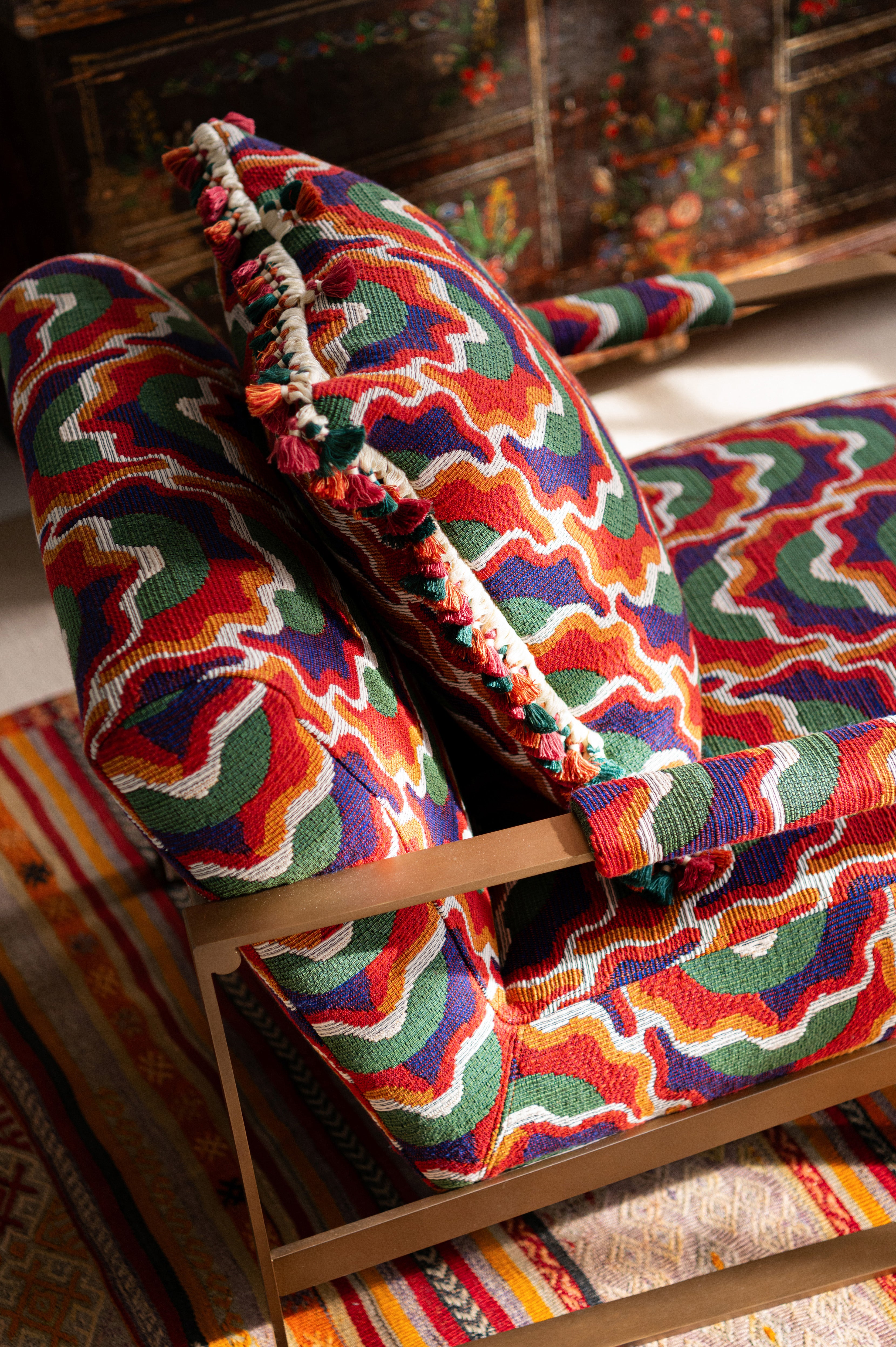 Alma fabric in multicolour color - pattern number FB00189 - by Mind The Gap in the Transylvanian Rhapsody collection