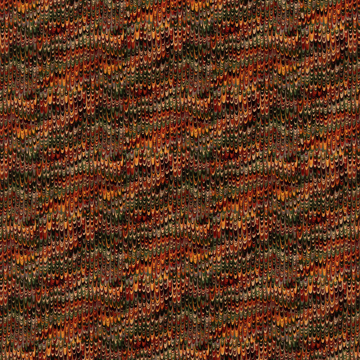 End Paper Velvet fabric in red green color - pattern number FD2022.V90.0 - by Mulberry in the Mulberry Country Walk collection