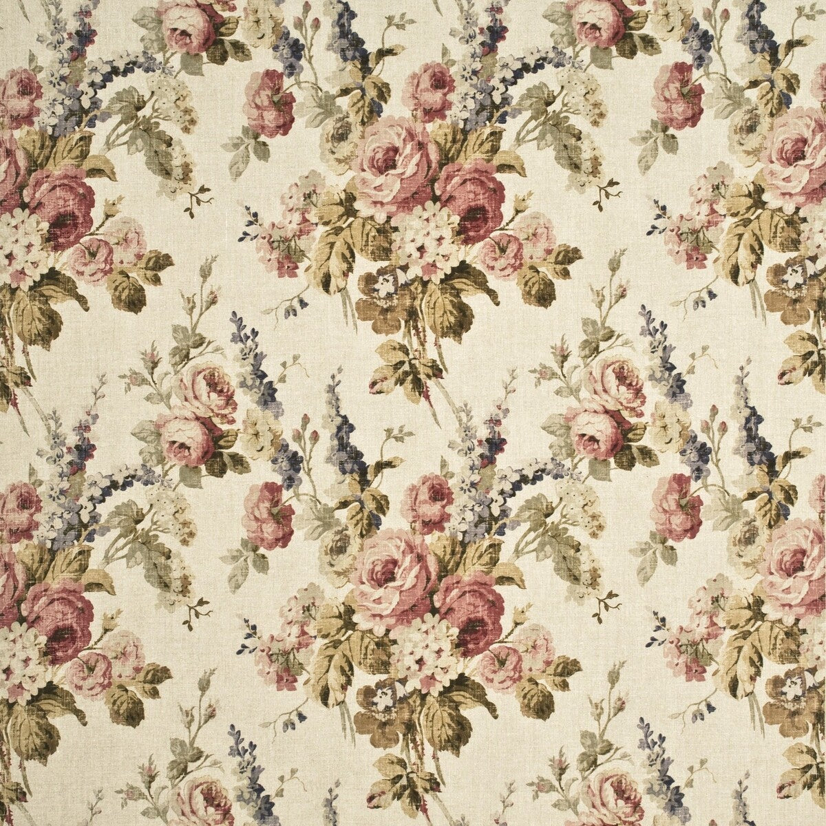 Vintage Floral fabric in antique/rose color - pattern FD264.J143.0 - by Mulberry in the Country Weekend collection