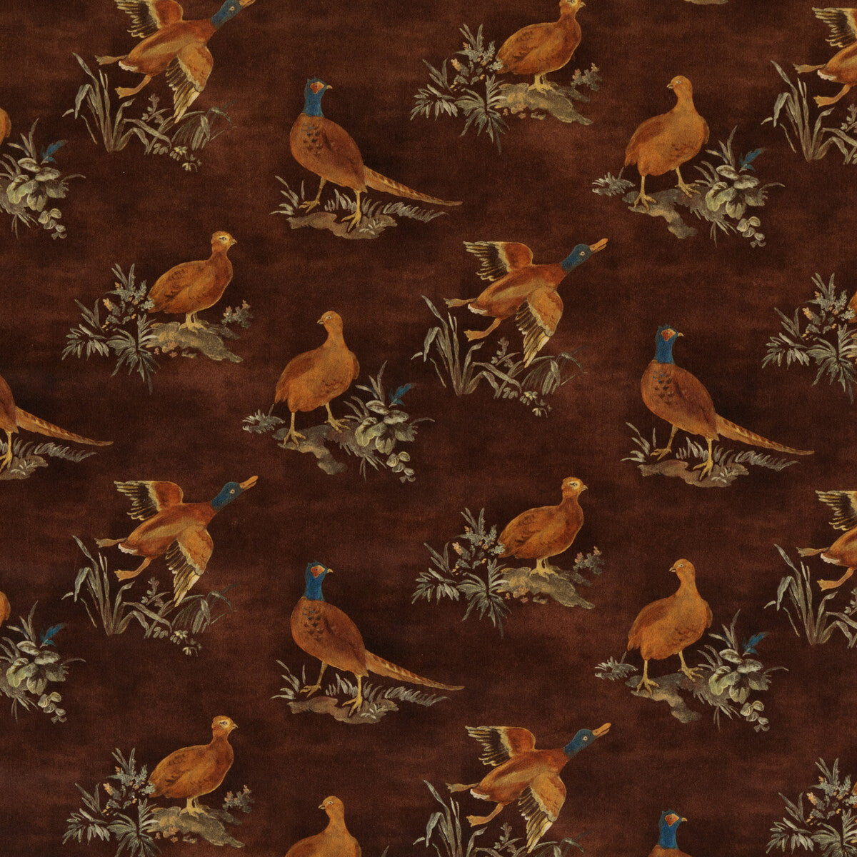 Game Show fabric in spice color - pattern FD316.T30.0 - by Mulberry in the Modern Country Velvets collection