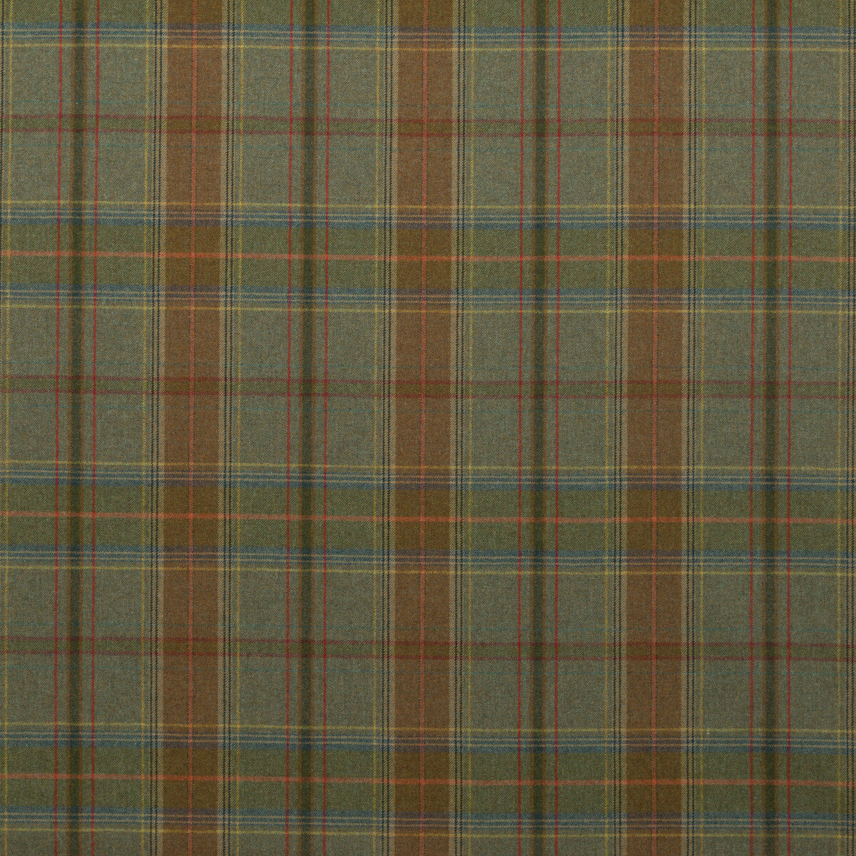 Shetland Plaid fabric in lovat color - pattern FD344.R106.0 - by Mulberry in the Mulberry Wools collection