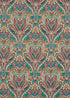 Bohemian Paisley fabric in teal color - pattern FD728.R11.0 - by Mulberry in the Bohemian Travels collection
