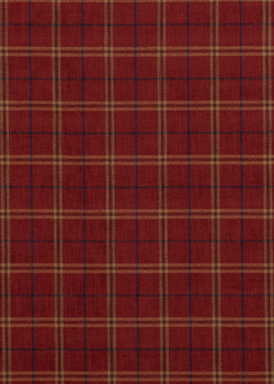 Haddon Check fabric in red color - pattern FD744.V106.0 - by Mulberry in the Bohemian Travels collection