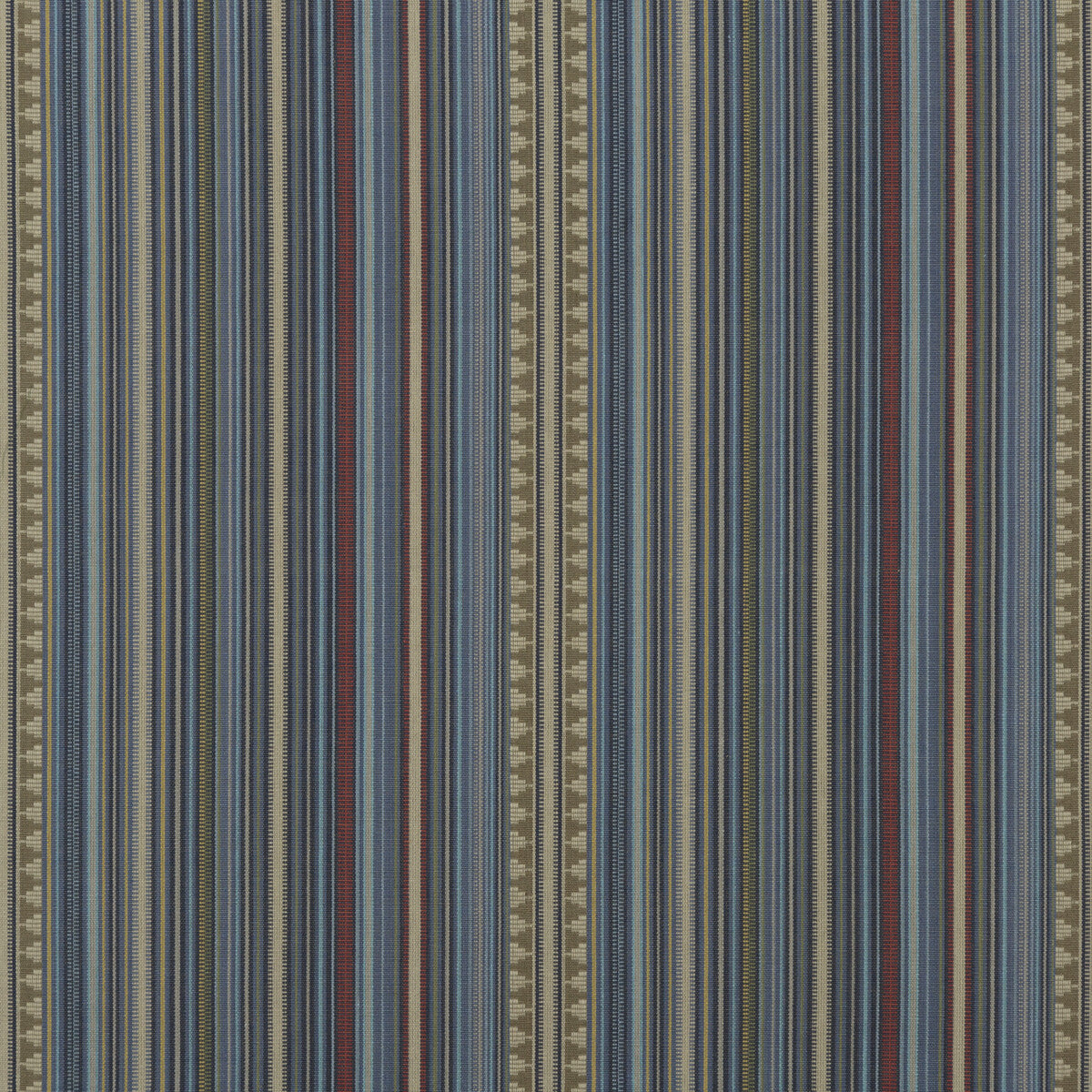 Pageant Stripe fabric in indigo color - pattern FD756.H10.0 - by Mulberry in the Festival collection