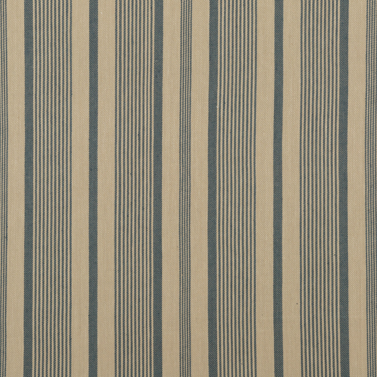 College Stripe fabric in teal/linen color - pattern FD758.R30.0 - by Mulberry in the Festival collection