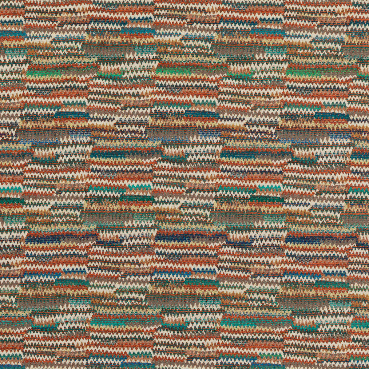 Landscape fabric in teal/spice color - pattern FD781.T69.0 - by Mulberry in the Modern Country II collection