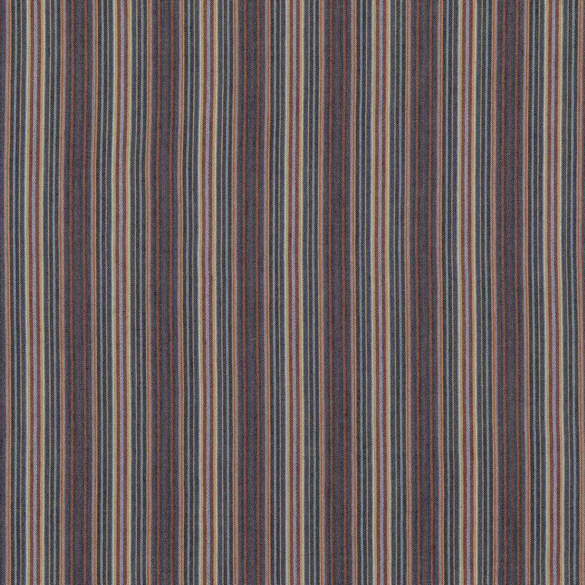 Falconer Stripe fabric in indigo/red color - pattern FD789.G103.0 - by Mulberry in the Mulberry Stripes II collection