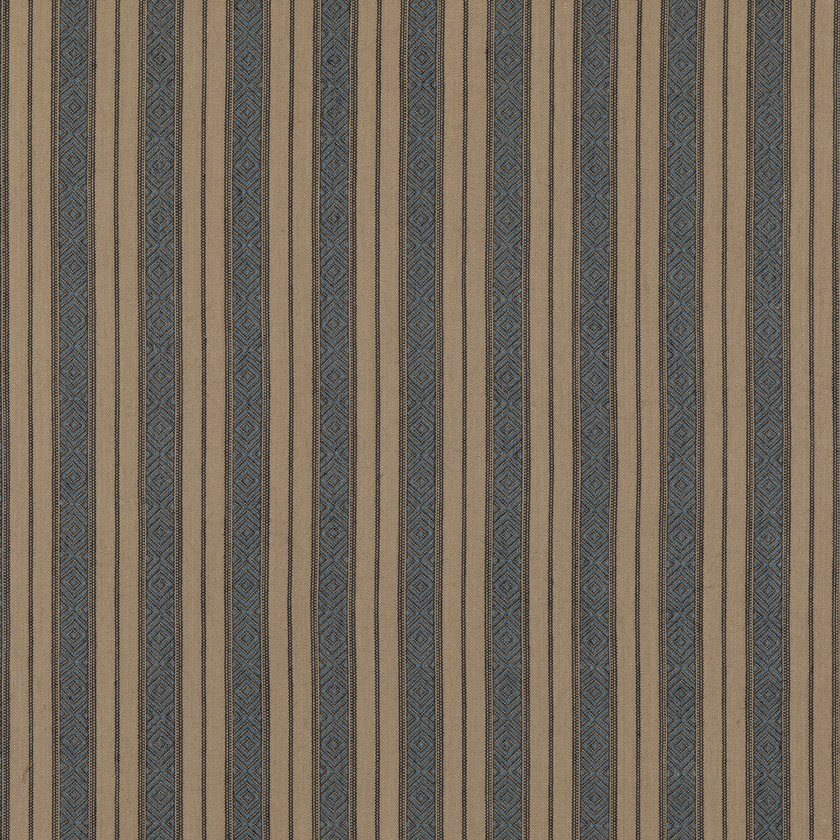 Cowdray Stripe fabric in denim color - pattern FD790.G34.0 - by Mulberry in the Mulberry Stripes II collection