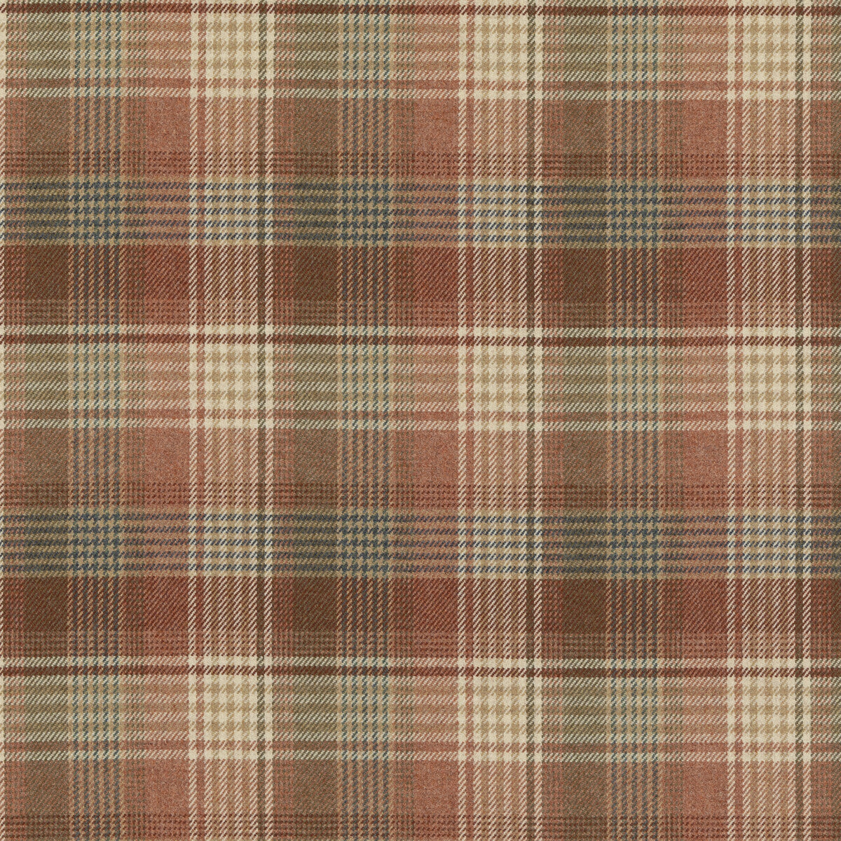 Braemar fabric in russet color - pattern FD803.V55.0 - by Mulberry in the Mulberry Wools IV collection