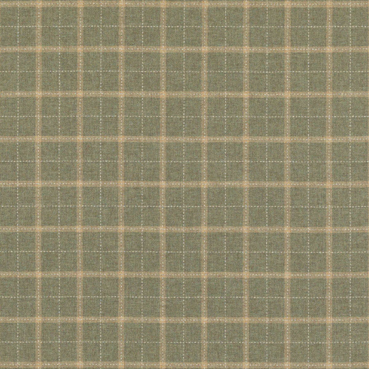 Bowmont fabric in lovat color - pattern FD806.R106.0 - by Mulberry in the Mulberry Wools III collection