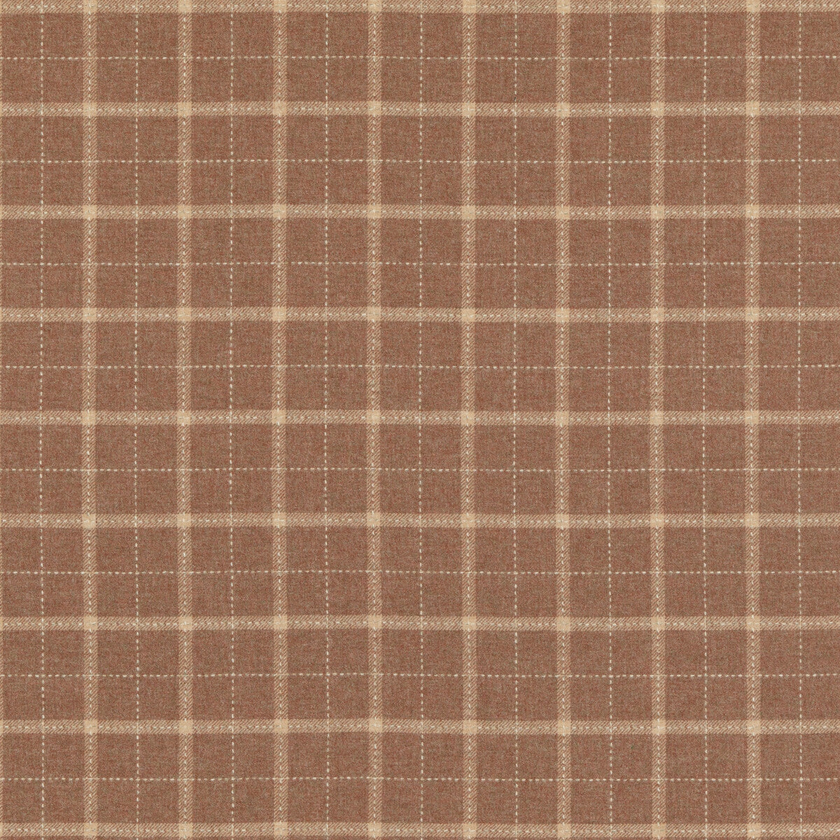 Bowmont fabric in russet color - pattern FD806.V55.0 - by Mulberry in the Mulberry Wools IV collection