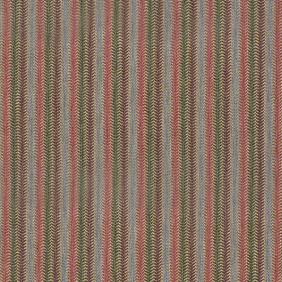 Shepton Stripe fabric in plum/green color - pattern FD811.H154.0 - by Mulberry in the Icons Fabrics collection